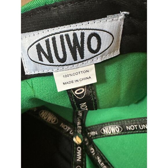 NUWO - Not Unless We Own - Green Flat Bill Hat - Brent Faiyaz Design - Snapback - Picture 2 of 4